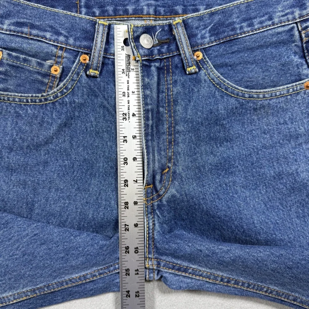 Levis Regular Fit Straight Leg Jeans Blue Denim Medium Wash Mens 30x29
